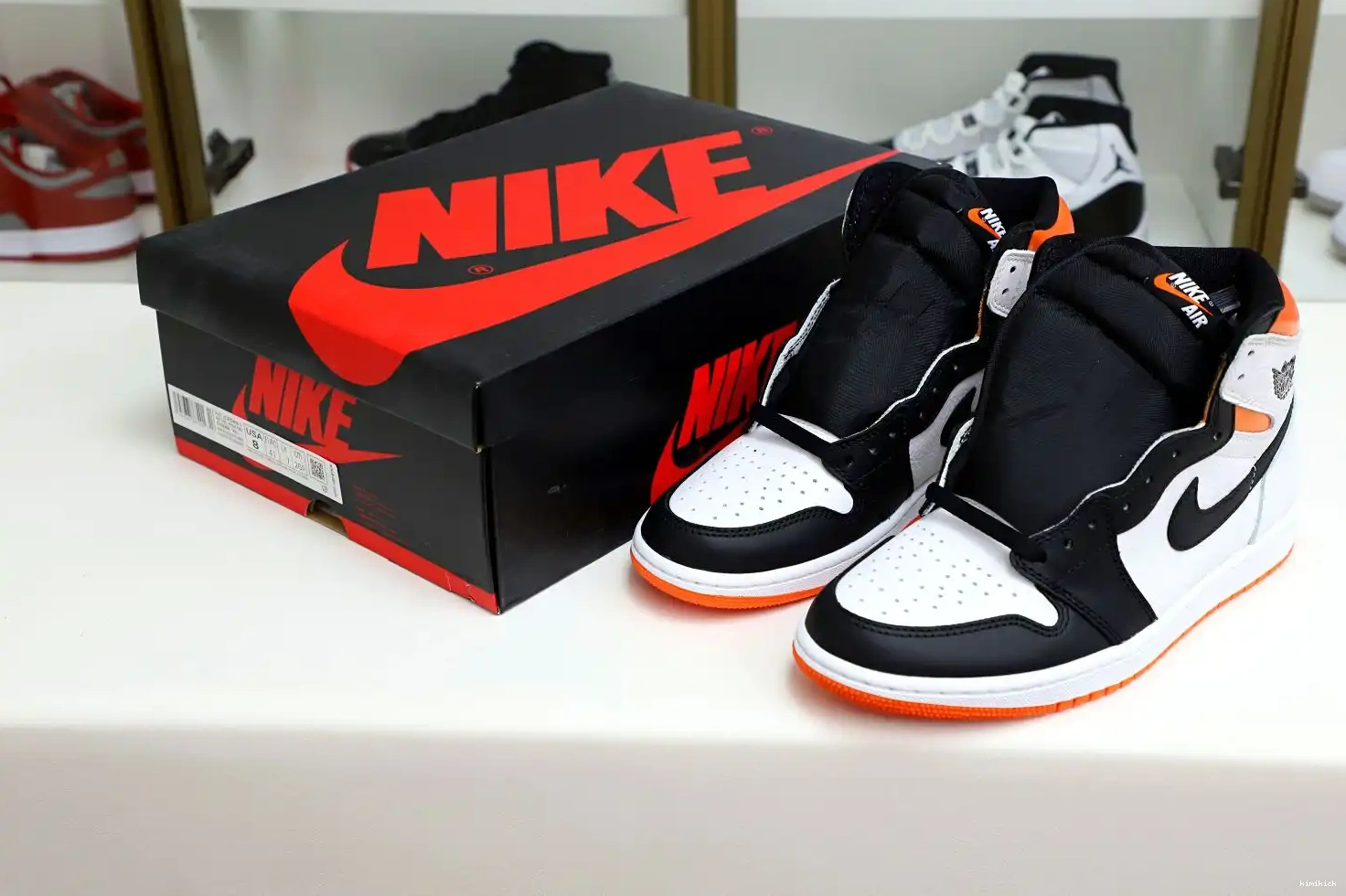 Orange' OG Kimikick 1 Retro Air High Electro Jordan 0604